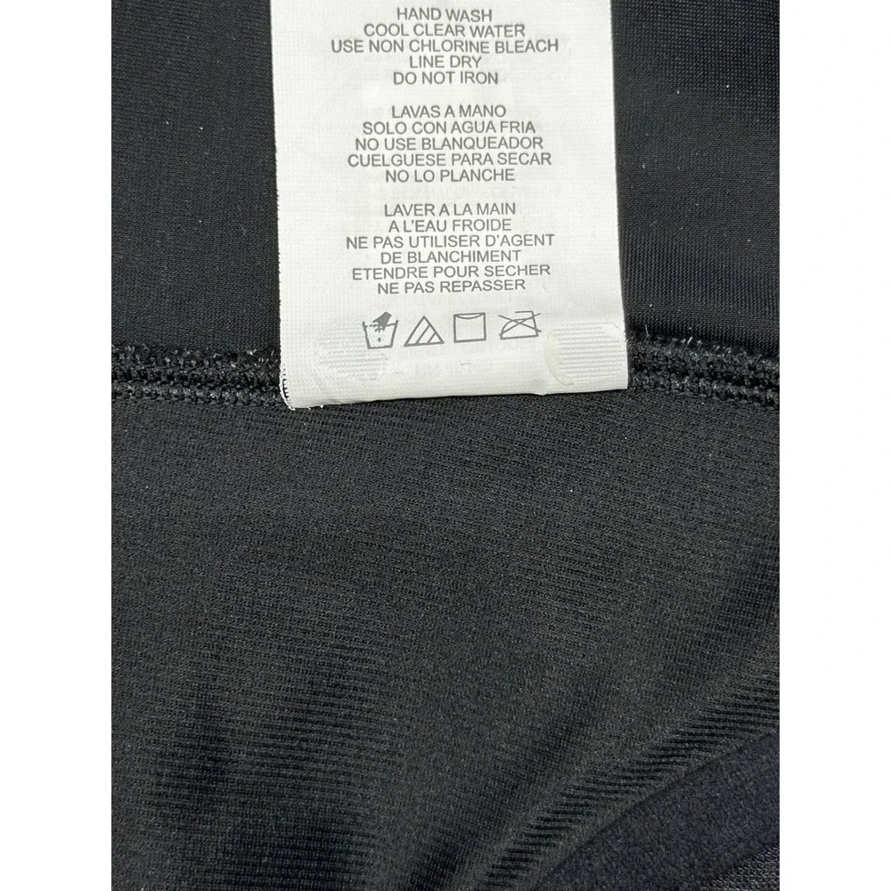 Magicsuit by Miraclesuit Womens Black Wrap Front One Piece Swimsuit Size 8